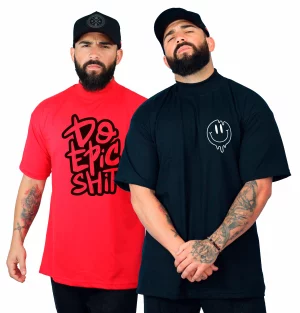 PROMOÇÃO 2 CAMISETAS OVERSIZED 100% ALGODÃO ESTAMPADAS COMBO SKU 0156