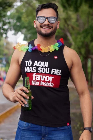 CAMISETA TÔ AQUI MAS SOU FIEL FAVOR NÃO INSISTA